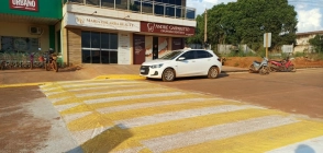 Prefeitura de Peixoto de Azevedo inicia instalação de faixas elevadas nas paralelas da MT-322 no Distrito de União do Norte