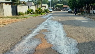Águas de Matupá falha na manutenção e vazamentos danificam vias públicas no Bairro União